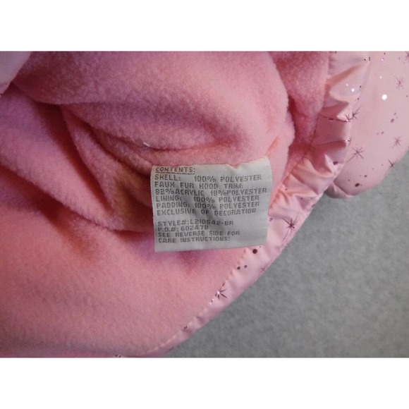 London Fog Girls Toddler puffer jacket with detachable hood size 12 months - Picture 7 of 7